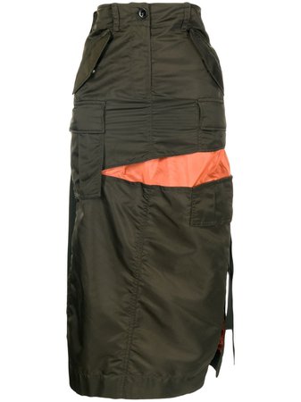 Sacai Asymmetric Midi Skirt - Farfetch