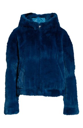 UGG® Mandy Faux Fur Hooded Jacket | Nordstrom