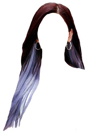 dark brown lilac ombre hair long