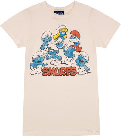 Smurf Group by Junk Food T-Shirt - 80sTees.com T-Shirt Review
