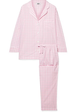 Sleepy Jones | Marina gingham cotton-poplin pajama set | NET-A-PORTER.COM