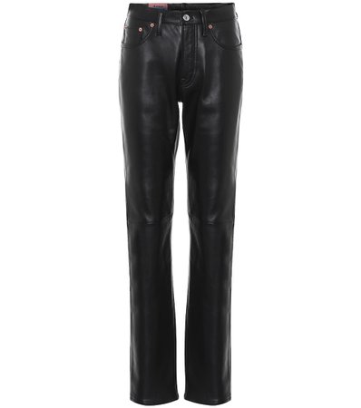 Acne Studios Leather high-rise straight pants