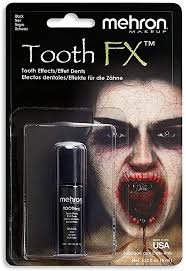 Amazon.com: Mehron Makeup Tooth FX with Brush (.25 ounce) (Black): Toys & Games