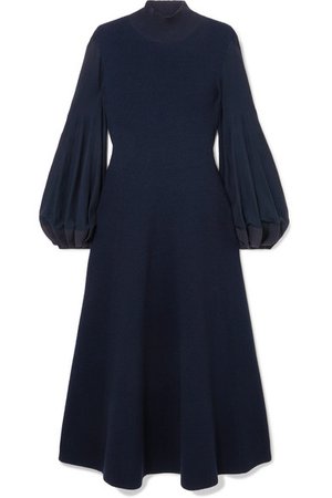 Akris | Pleated wool midi dress | NET-A-PORTER.COM