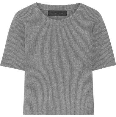Ribbed Cashmere Sweater - Anthracite
