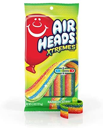 Amazon.com : Airheads Candy Xtremes Belts Sour Candy, Rainbow Berry, Non Melting, Bulk Party Bag, 4.5 oz (Bulk Pack of 12) : Gummy Candy : Grocery & Gourmet Food