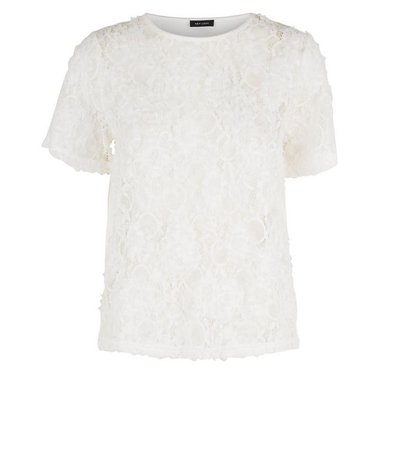 White 3D Lace Top | New Look