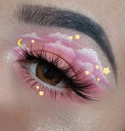 pink cloudy makeup