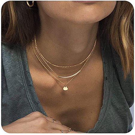Amazon.com: So Pretty Layered Coin Tube Pendant Choker Necklace for, Coin&Bar, Size No Size: Jewelry