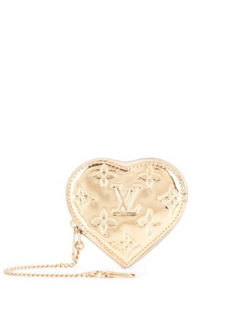 Shop gold Louis Vuitton pre-owned Porte Monnaie Coeur coin purse with Express Delivery - Farfetch