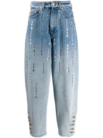 Versace Jeans Couture rhinestone-embellished Jeans - Farfetch