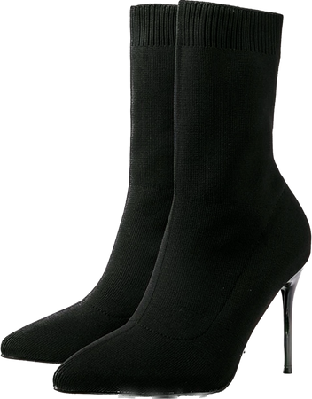 sock boots in black