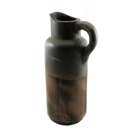 dark brown clay vase filler png