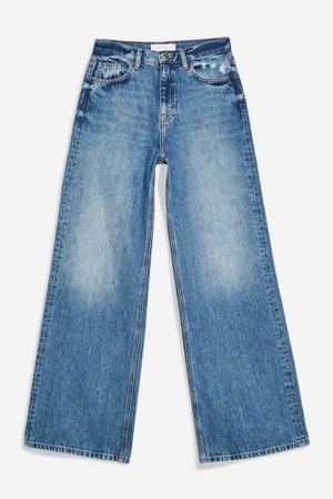 Mid Stone Wide Leg Jeans - Topshop