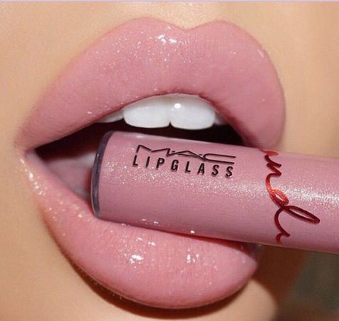 pink lip gloss lips - Google Search