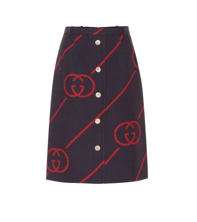 Reversible Wool Midi Skirt | Gucci - Mytheresa