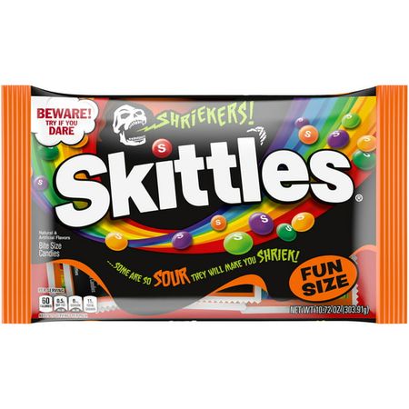 Skittles Shriekers Sour Halloween Chewy Candy Fun Size Bag - 10.72oz - Walmart.com