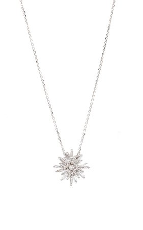 18K White Gold Diamond Necklace by Suzanne Kalan | Moda Operandi
