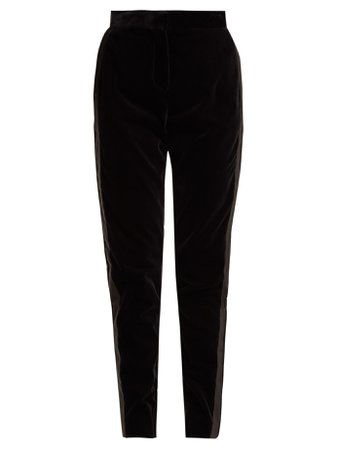 Side-stripe high-rise velvet trousers | Dundas | MATCHESFASHION.COM UK