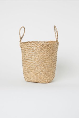 Small Braided Storage Basket - Natural - Home All | H&M CA
