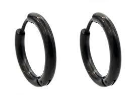 black hoop earrings - Google Search