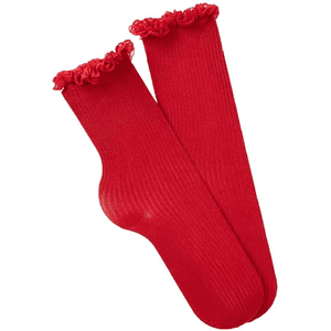 Free Press Ruffle Trim Crew Socks for $6.00 available on URSTYLE.com