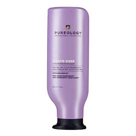 Amazon.com: Pureology Hydrate Sheer Nourishing Conditioner | For Fine, Dry Color Treated Hair | Sulfate-Free | Vegan : Beauty & Personal Care