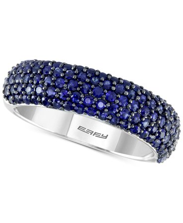 EFFY® 14k White Gold Sapphire Pavé Ring