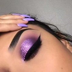 purple eye look