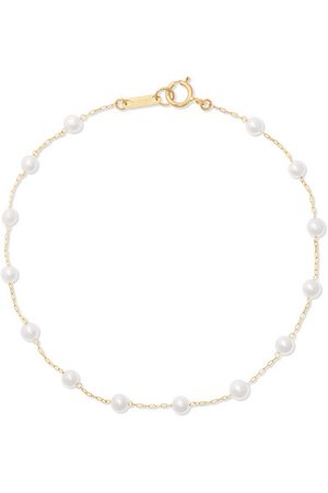 Mizuki | 14-karat gold pearl bracelet | NET-A-PORTER.COM
