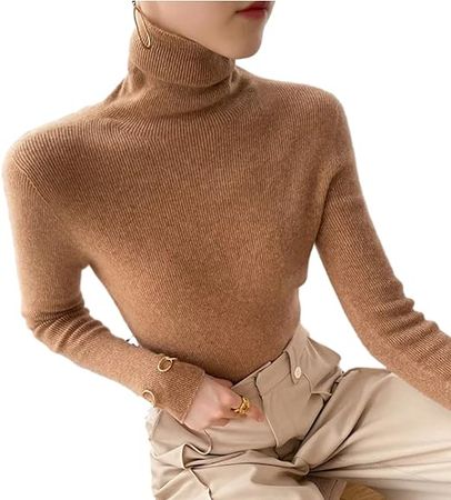Amazon.com: Autumn Winter Women Sweater Turtleneck Cashmere Sweater Women Knitted Pullover Keep Warm Long Sleeve Tops : Clothing, Shoes & Jewelry