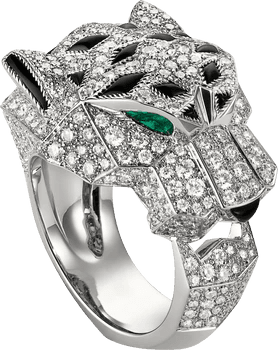 green cartier dia panthere ring