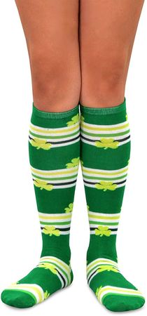 TeeHee St. Patricks Day Cotton Knee High Socks for Women 3-Pack (Irish) at Amazon Women’s Clothing store
