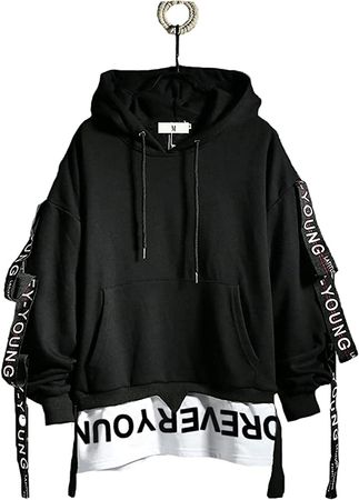 Amazon.com: DUDHUH Women's Fashion Hoodies & Sweatshirts Casual Graphic Techwear Streetwear Hooded Pullover Oversized Hoodie With Pockets Black : Clothing, Shoes & Jewelry