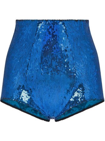 dolce and Gabbana sequin blue shorts