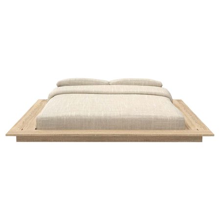 Tatami Bed Base Made in Solid Wood Inspired in Japanese Aesthetics For Sale at 1stDibs