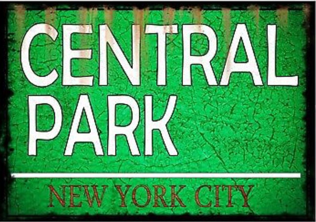 Central Park sign - google