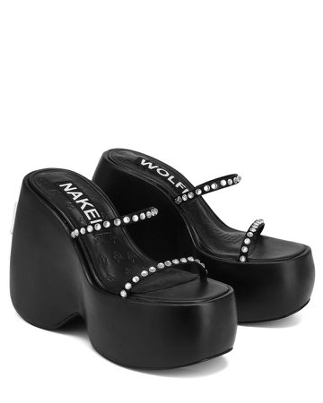 *clipped by @luci-her* Naked Wolfe Black Platform Sandals