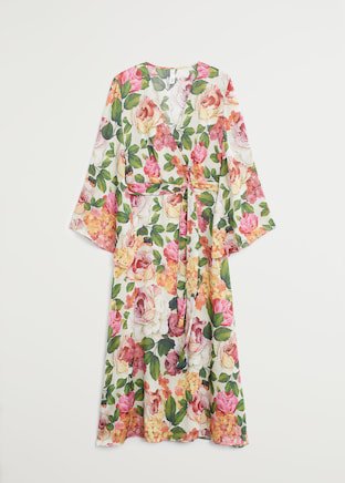 Midi floral dress - Women | Mango USA multi
