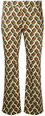 patterned tailored trousers