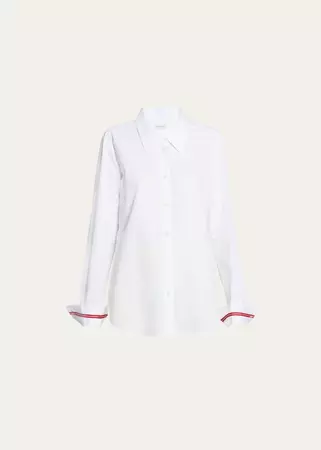 Dries Van Noten Celina Tape Poplin Shirt - Bergdorf Goodman