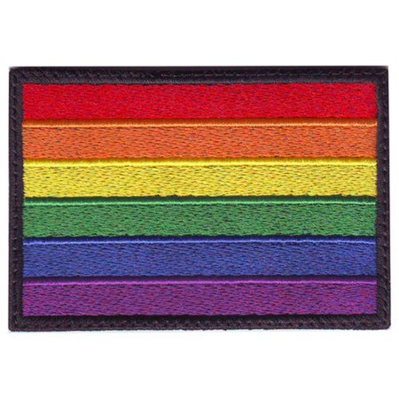 Rainbow Gay Pride Flag Embroidered Patch | Etsy