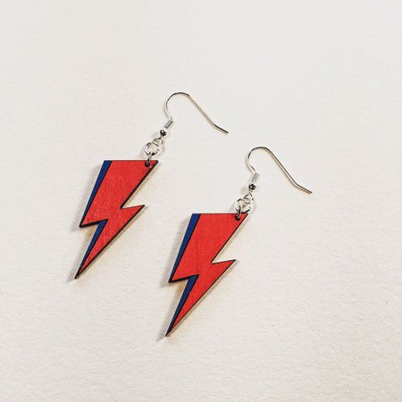 David Bowie Lightning Bolt Earrings