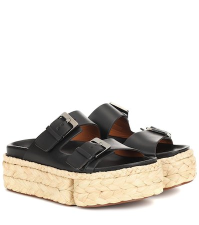 Abby leather platform sandals