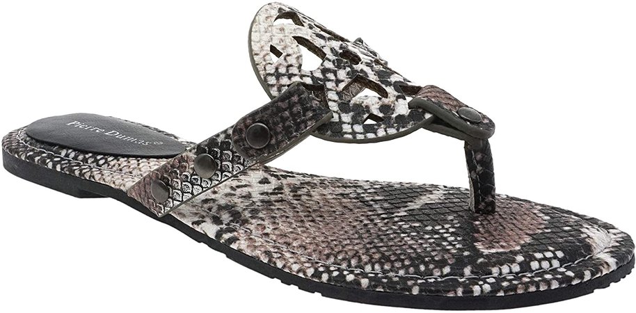 Amazon.com | MVE Shoes Women's Pierre Dumas Slip On Open Toe Fashion Sandals, Limit-20 Taupe 5.5 | Shoes