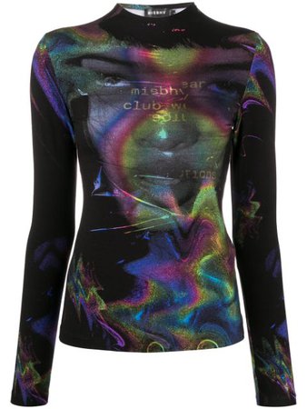 MISBHV long-sleeve Graphic Top - Farfetch