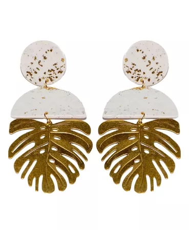 Swanky Designs Nora Monstera Dangle Earrings & Reviews - Earrings - Jewelry & Watches - Macy's