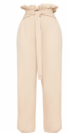 camel high waisted trousers