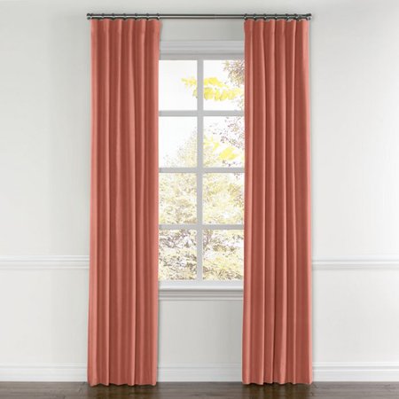 Coral Pink Velvet Curtains with Pocket | Loom Decor