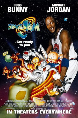 Amazon.com: MCPosters Space Jam Michael Jordan Bugs Bunny GLOSSY FINISH Movie Poster - MCP458 (24" x 36" (61cm x 91.5cm)): Posters & Prints